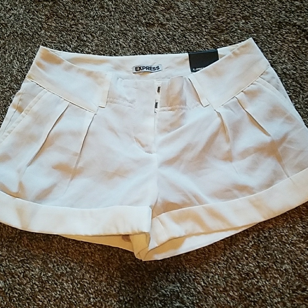 Express white shorts